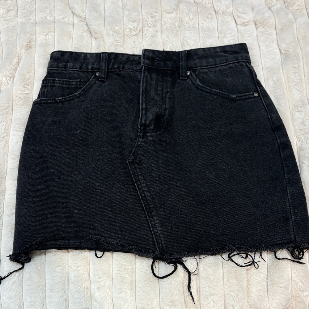 Forever 21 Charcoal Denim Skirt